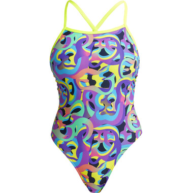 FUNKITA TIE ME TIGHT BIO CELL Women's Swimsuit (One Piece) Purple/Yellow 2020 0